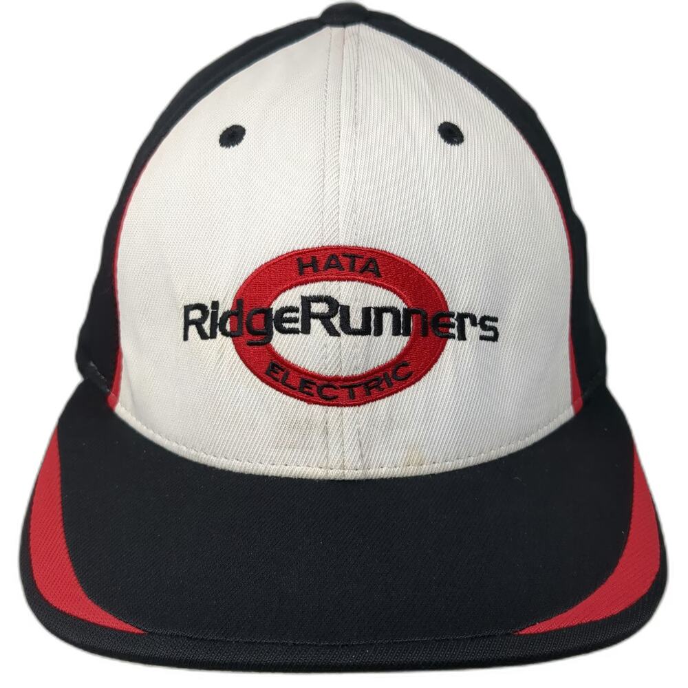 Pacific Headwear Baseball Cap Black 8 RidgeRunners Electric Hat Stretch Fit XL
